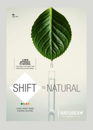 Naturex Shift to natural

Conception graphique et direction artistique
Éditeur : Naturex
Agence : Havas Paris
Volume : 44 pages
Format : 210 x 297 mm
Périodicité : annuelle
Mars 2017