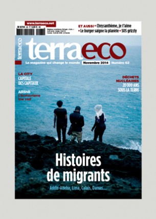 Terra eco 63
Conception graphique et direction artistique
Photo de une :  Lionel Charrier / MYOP
Éditeur : Terra economica SAS
Volume : 84 pages
Format : 200 x 280 mm
Périodicité : mensuelle
En charge de la production du magazine Terra eco depuis Mai 2006.